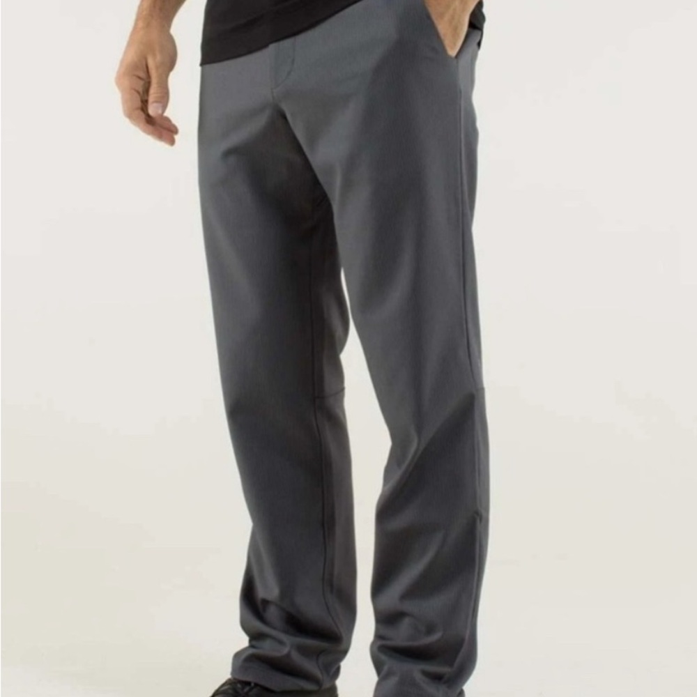 Lululemon Men's Gray Ascent Pants with Pinstripes Size 36